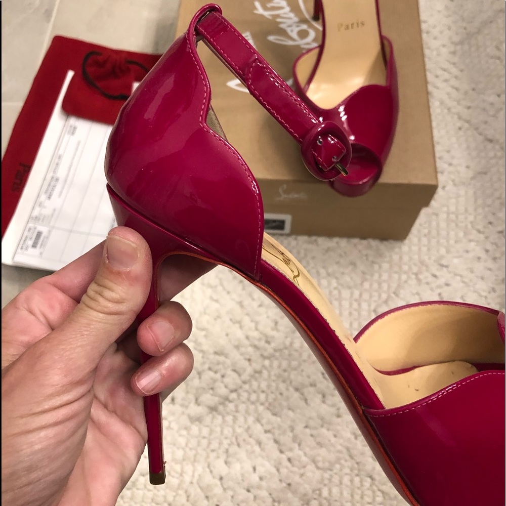 ❌SOLD❌Christian Louboutin Aketata 120mm Pink Heels - Picture 5 of 12